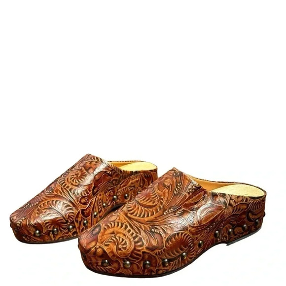 Roger Clergerie Paris Hoof Max Luxury Clog Studded Calf Leather Women’s Size 39 - Picture 1 of 16